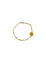 Elegant Gold Chain Bracelet RAKHI with Yellow Gemstone