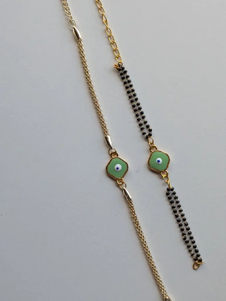Evil Eye Couple Rakhi Set – Protection & Style for Bhaiya-Bhabhi